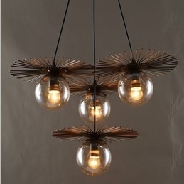 Lampadario in vetro artistico a forma di fagiolo rotondo