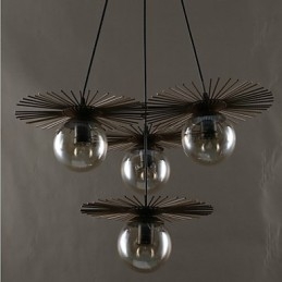 Lampadario in vetro artistico a forma di fagiolo rotondo