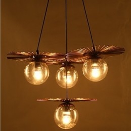 Lampadario in vetro artistico a forma di fagiolo rotondo