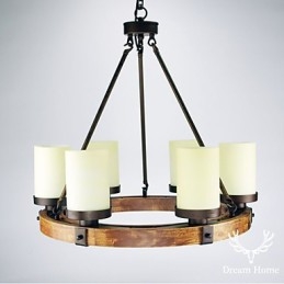 Lampadario in legno antico d'epoca