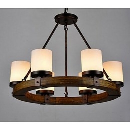 Lampadario in legno antico d'epoca