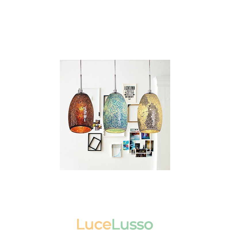 Lampada a sospensione in metallo con pittura d'epoca classica tradizionale