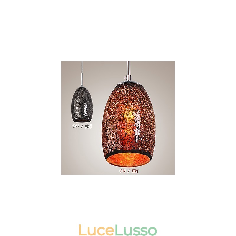 Lampada a sospensione in metallo con pittura d'epoca classica tradizionale