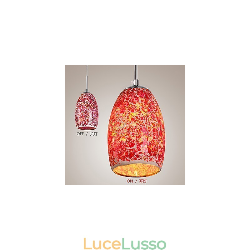 Lampada a sospensione in metallo con pittura d'epoca classica tradizionale