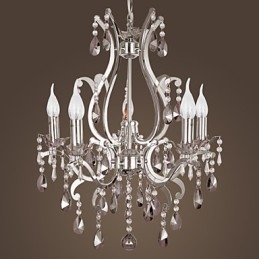 Lampadario classico tradizionale cromato