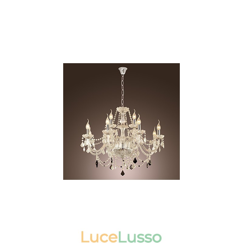 Lampadario in vetro elettroplaccato in cristallo rustico Lodge