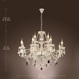 Lampadario in vetro elettroplaccato in cristallo rustico Lodge