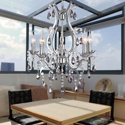 Lampadario classico tradizionale cromato