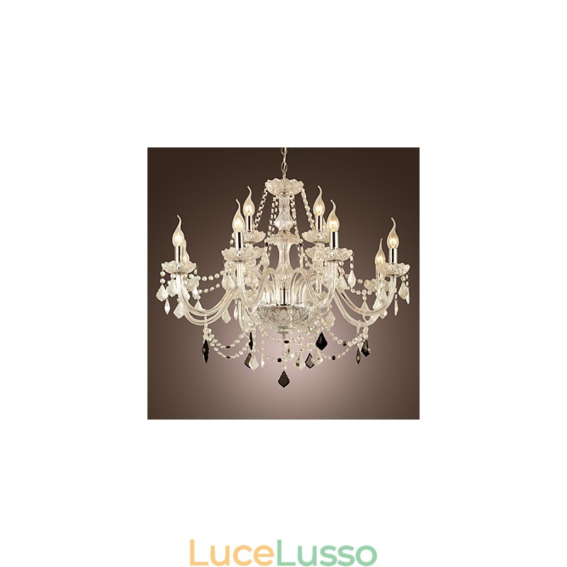 Lampadario in vetro elettroplaccato in cristallo rustico Lodge