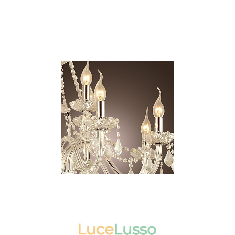 Lampadario in vetro elettroplaccato in cristallo rustico Lodge