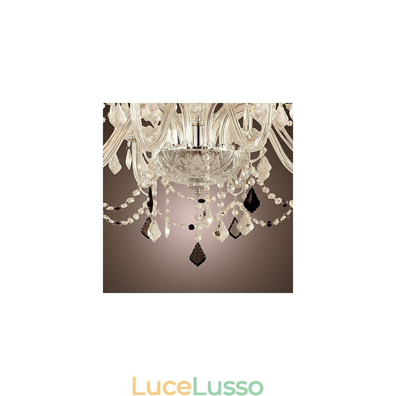 Lampadario in vetro elettroplaccato in cristallo rustico Lodge