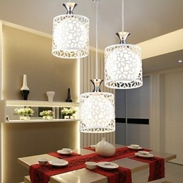 Lampada in ferro battuto con tre luci a goccia in cristallo creativo contemporaneo e contratto