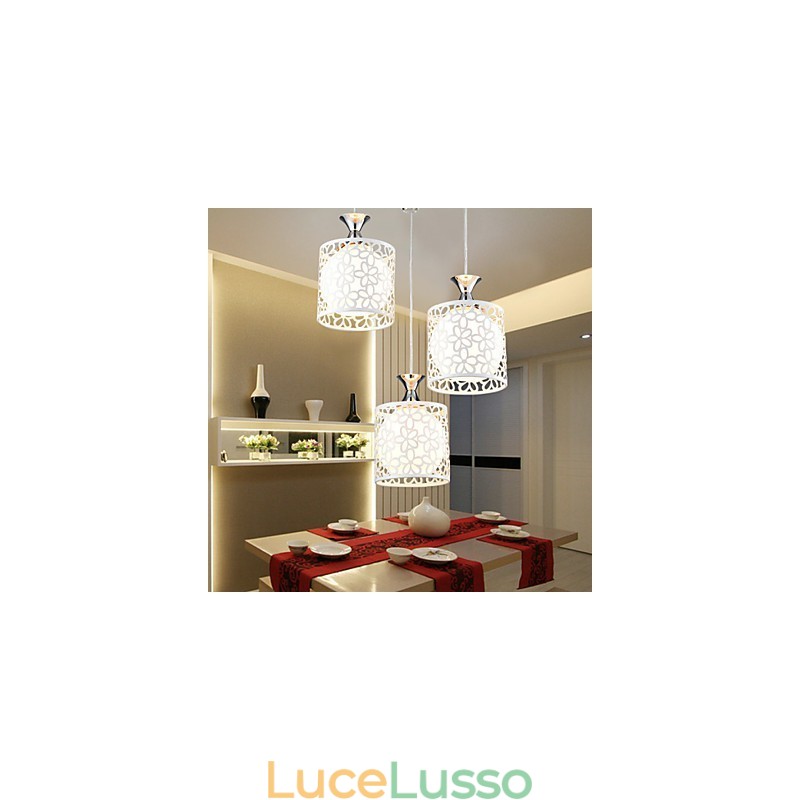 Lampada in ferro battuto con tre luci a goccia in cristallo creativo contemporaneo e contratto