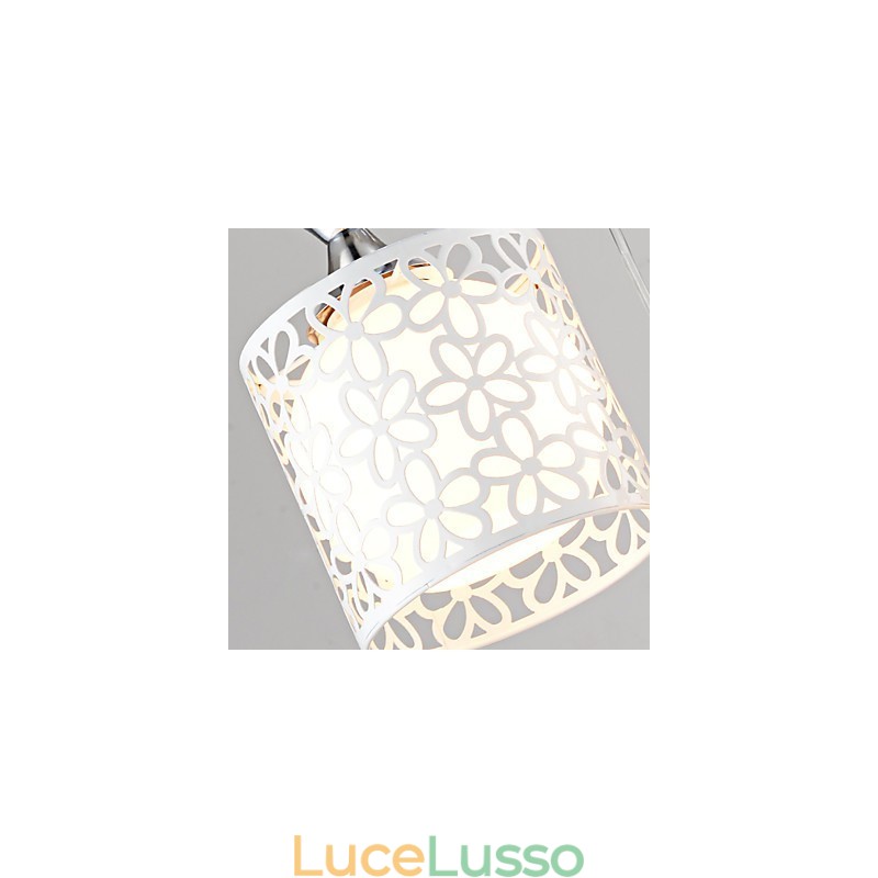 Lampada in ferro battuto con tre luci a goccia in cristallo creativo contemporaneo e contratto