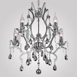 Lampadario classico tradizionale cromato