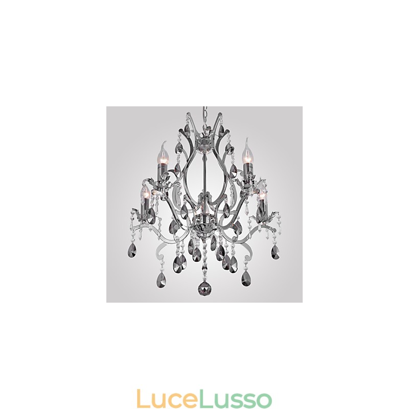 Lampadario classico tradizionale cromato
