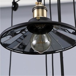 Lampade a sospensione Vintage 3 luci ST64 Lampadine incluse Sistema Up and Down