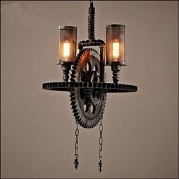 Industrial Wind Cafe Ciondolo a doppia testa personalizzato Studio Gear