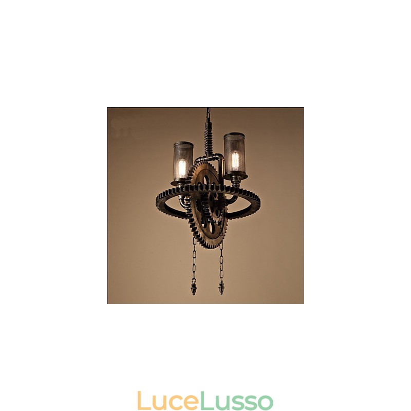Industrial Wind Cafe Ciondolo a doppia testa personalizzato Studio Gear