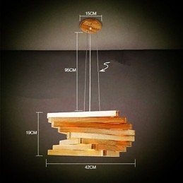 1Tradizionale classico stile country mini dipinto in legno bambù lampada a sospensione