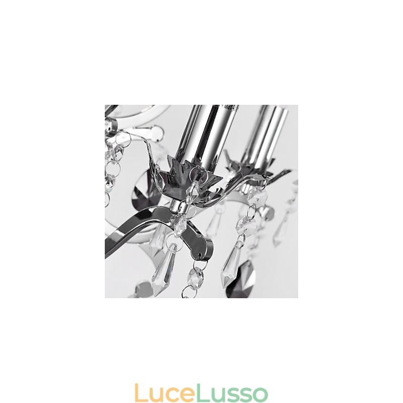 Lampadario classico tradizionale cromato