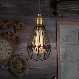 Lampade a sospensione Stile country americano vintage che restaura i modi antichi, piccola gabbia in ferro battuto