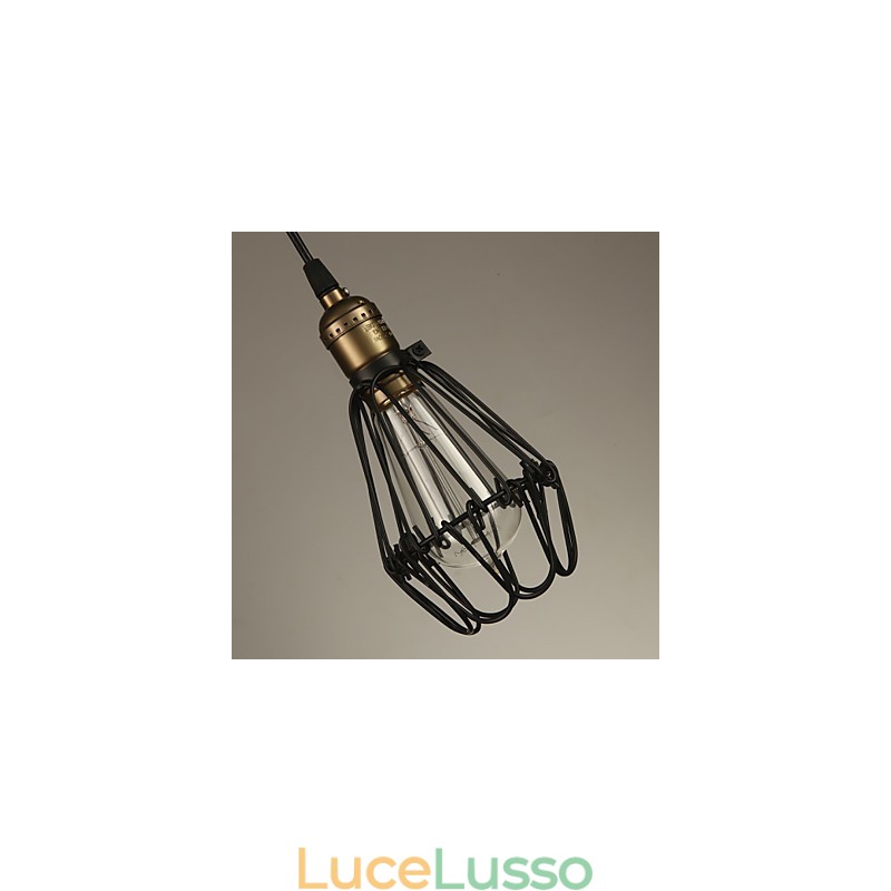 Lampade a sospensione Stile country americano vintage che restaura i modi antichi, piccola gabbia in ferro battuto