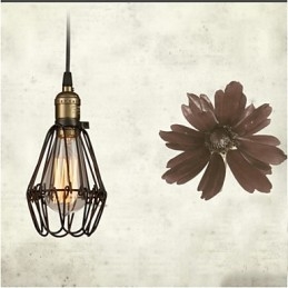 Lampade a sospensione Stile country americano vintage che restaura i modi antichi, piccola gabbia in ferro battuto