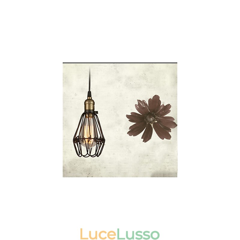 Lampade a sospensione Stile country americano vintage che restaura i modi antichi, piccola gabbia in ferro battuto