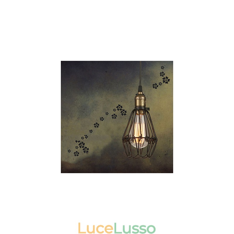 Lampade a sospensione Stile country americano vintage che restaura i modi antichi, piccola gabbia in ferro battuto
