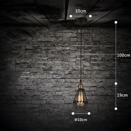 Lampade a sospensione Stile country americano vintage che restaura i modi antichi, piccola gabbia in ferro battuto