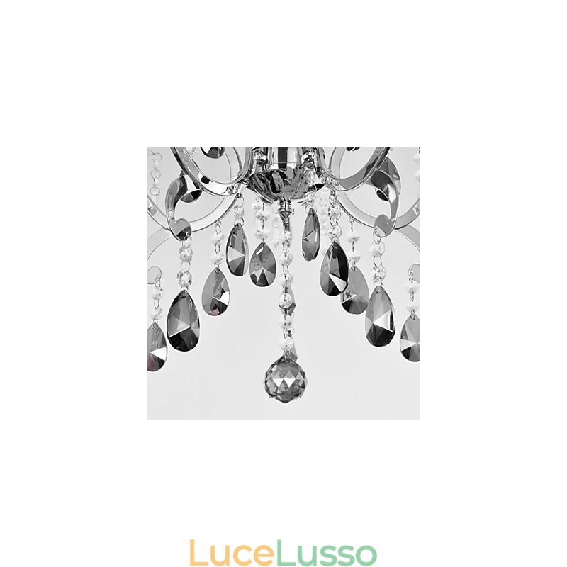 Lampadario classico tradizionale cromato