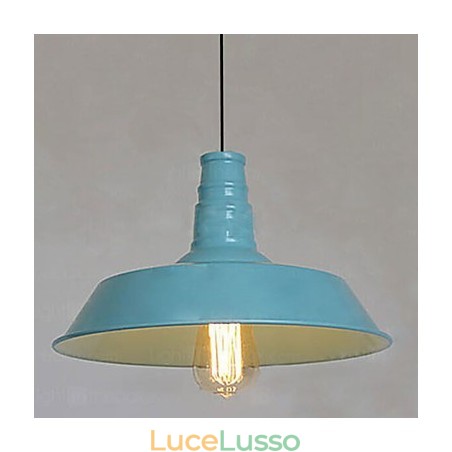 Lampada a sospensione in metallo con pittura vintage Garage Lampada a sospensione in metallo con pittura vintage Garage