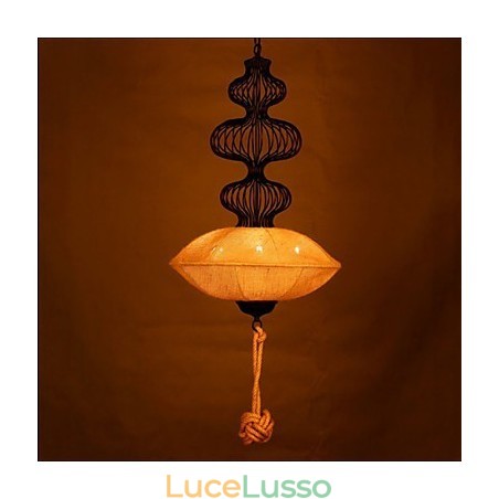 Lampade creative a gabbia per uccelli in canapa industriale retrò nordica