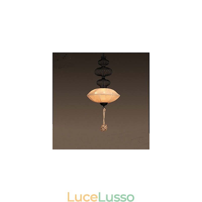 Lampade creative a gabbia per uccelli in canapa industriale retrò nordica