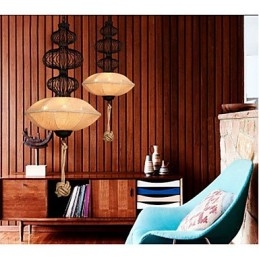 Lampade creative a gabbia per uccelli in canapa industriale retrò nordica