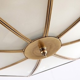 Lampada a sospensione in metallo ottone rustico classico tradizionale Lodge