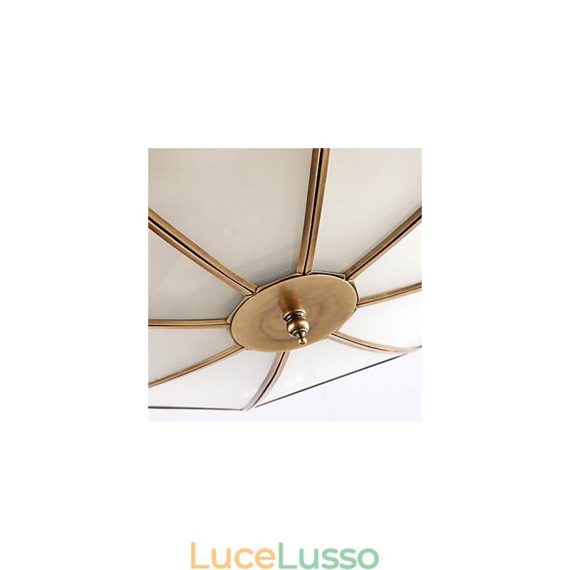 Lampada a sospensione in metallo ottone rustico classico tradizionale Lodge