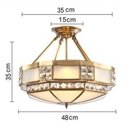 Lampada a sospensione in metallo ottone rustico classico tradizionale Lodge