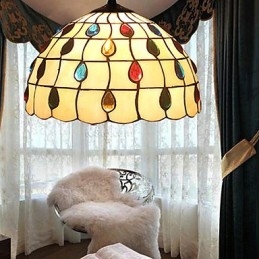 Lampadario in vetro colorato di arti creative rurali europee che restaura i modi antichi Lampada Luce