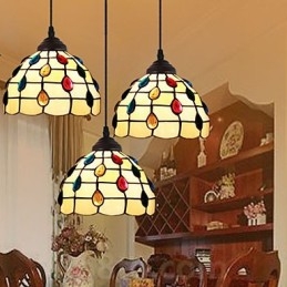 Lampadario in vetro colorato di arti creative rurali europee che restaura i modi antichi Lampada Luce