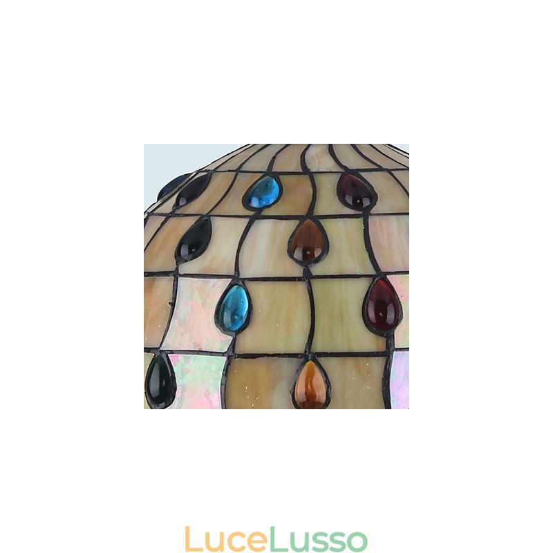 Lampadario in vetro colorato di arti creative rurali europee che restaura i modi antichi Lampada Luce