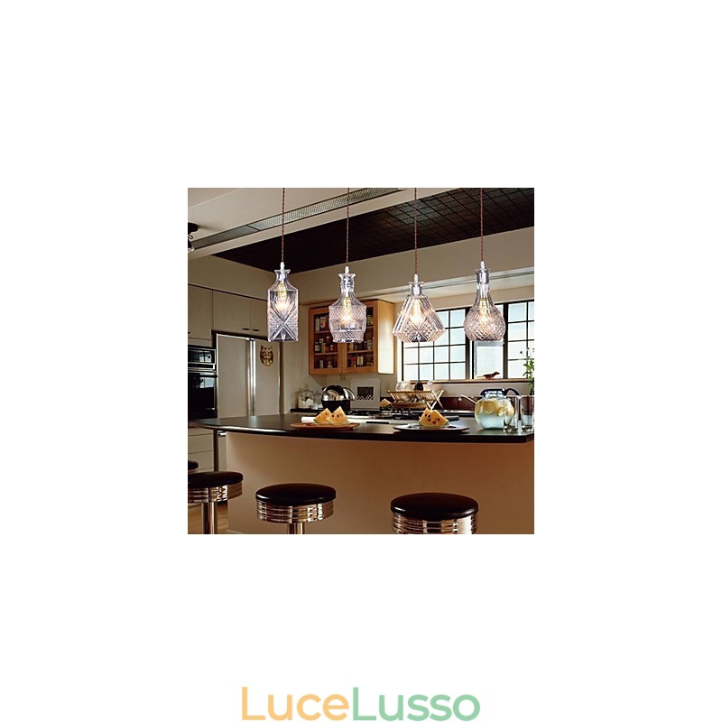 Lampada a sospensione in metallo da isola, moderna, contemporanea, classica, vintage, 40W*4