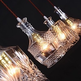 Lampada a sospensione in metallo da isola, moderna, contemporanea, classica, vintage, 40W*4