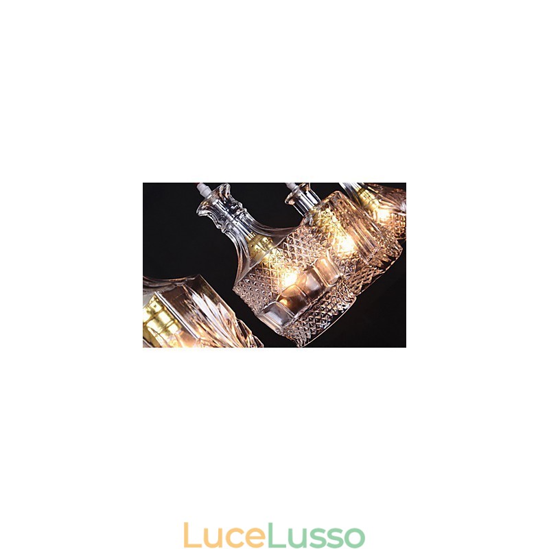 Lampada a sospensione in metallo da isola, moderna, contemporanea, classica, vintage, 40W*4