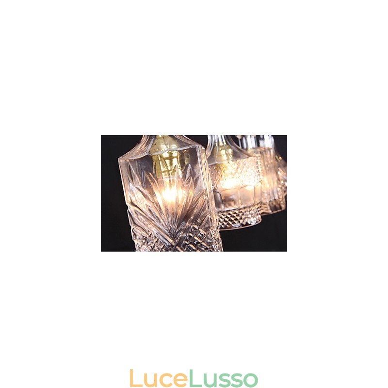 Lampada a sospensione in metallo da isola, moderna, contemporanea, classica, vintage, 40W*4