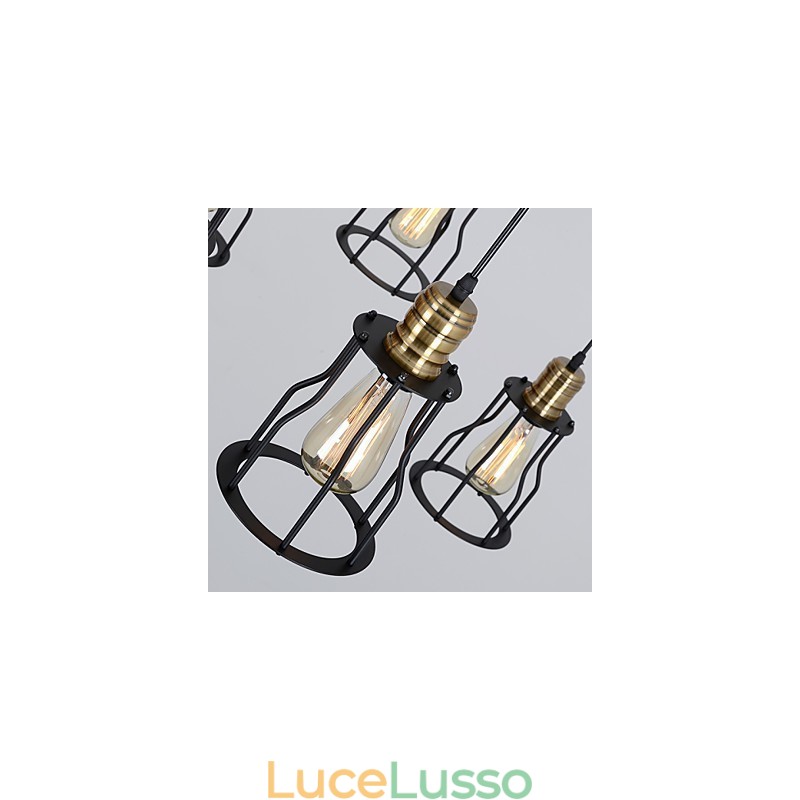 Lampadario vintage Edison multiplo regolabile fai da te, lampada a sospensione, illuminazione moderna, chic, industriale, sala da pranzo
