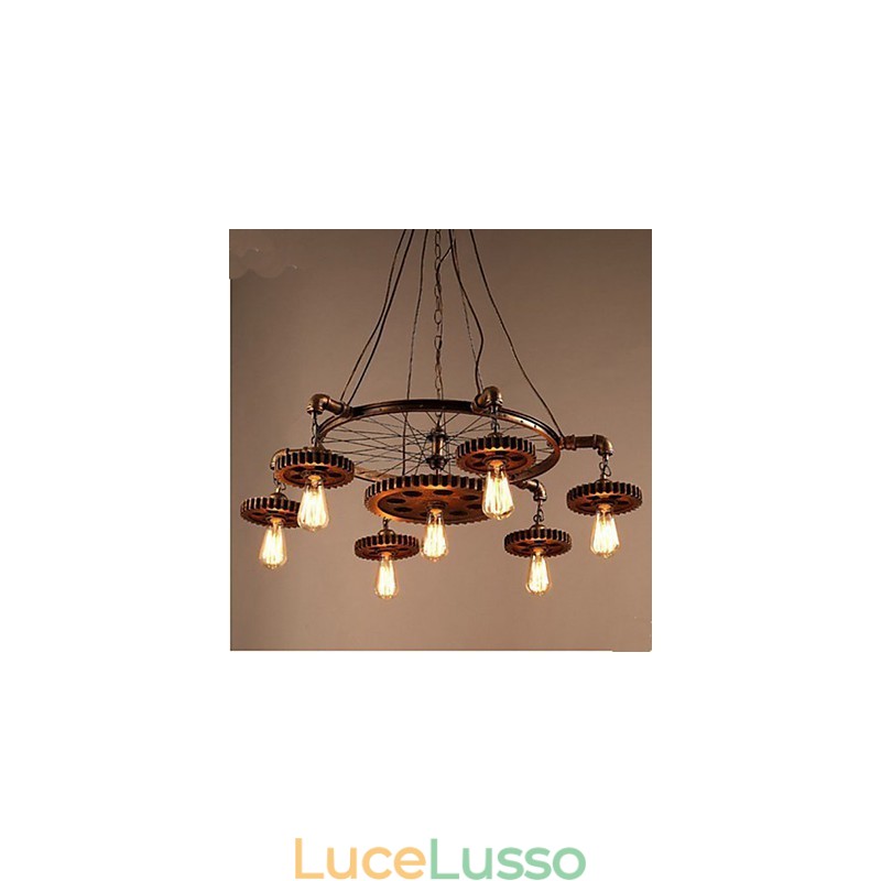 Attrezzatura creativa di arredamento retrò per la casa Lampadario in ferro