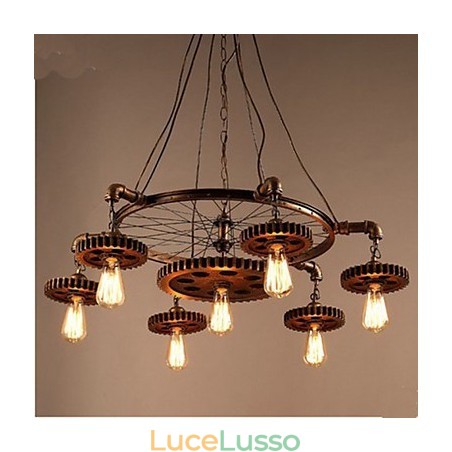 Attrezzatura creativa di arredamento retrò per la casa Lampadario in ferro Attrezzatura creativa di arredamento retrò per la casa Lampadario in ferro