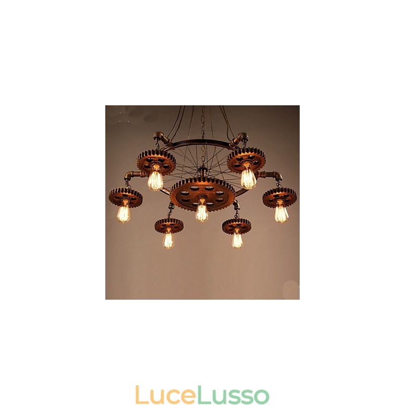 Attrezzatura creativa di arredamento retrò per la casa Lampadario in ferro